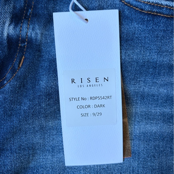 NWT Risen Wide Leg Dark Blue Jeans Women Size 9 or 29 - Picture 8 of 11